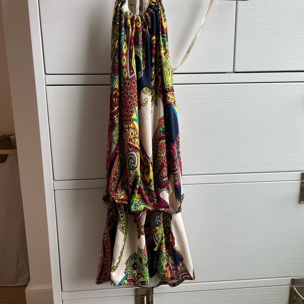 Colorful Paisley Print Dress